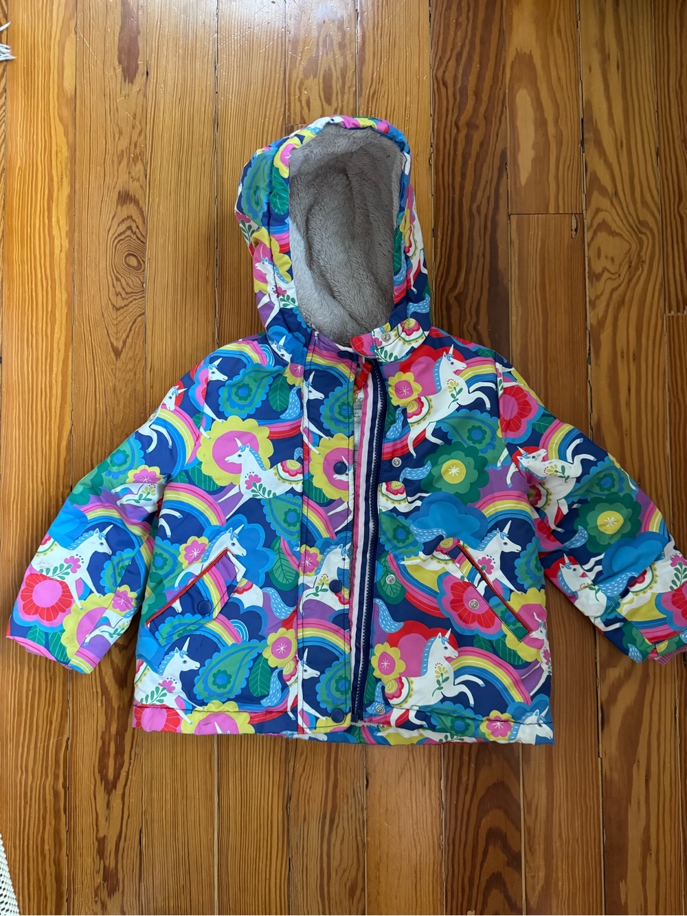 Mini Boden Unicorn Jacket with Hood